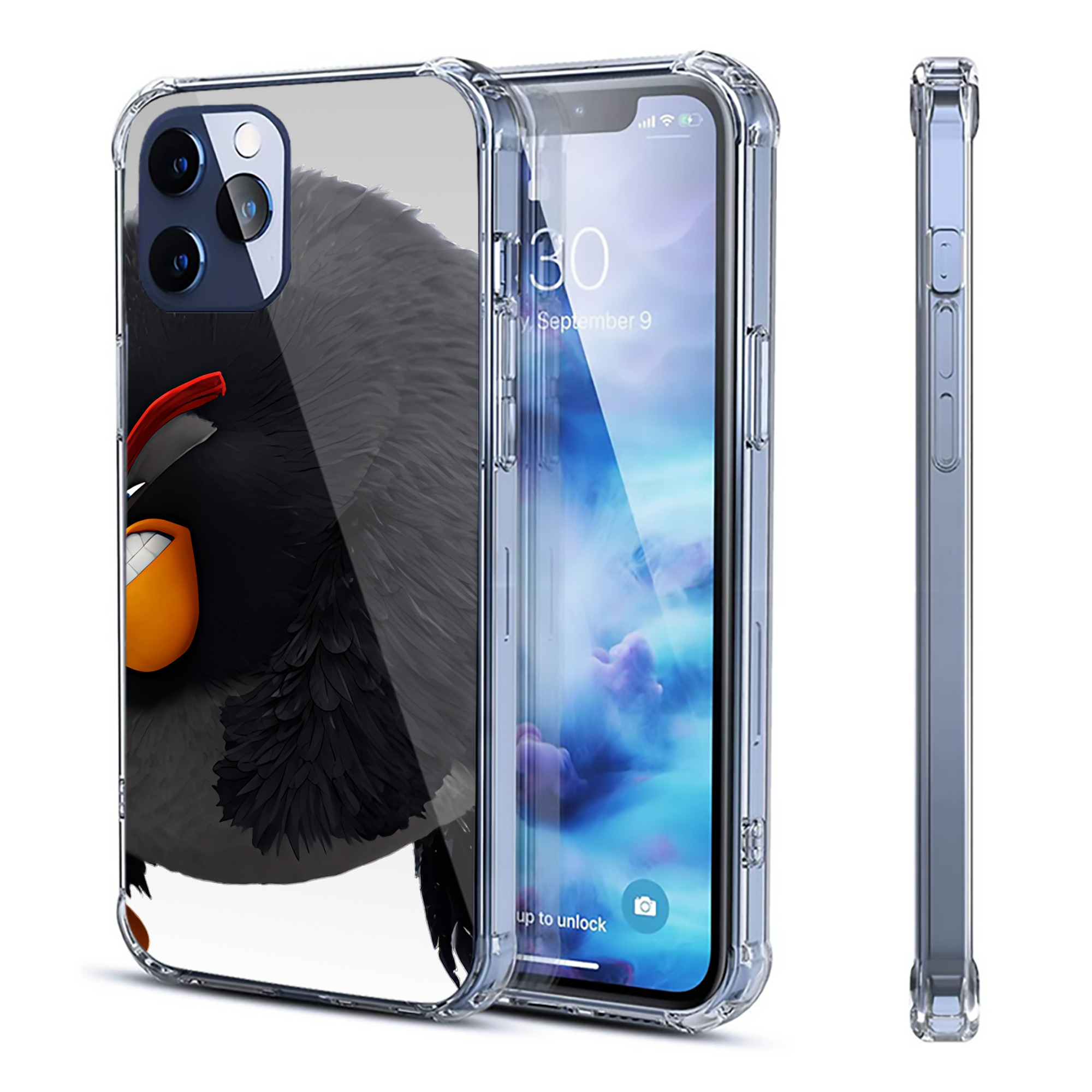 （画像用） Angry Birds アングリーバード 【iPhone 12シリーズ対応】透明スマホケース（クリアソフトケース）